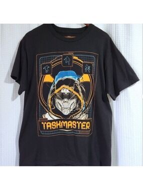 Mens Marvel T-shirt Size Large Avengers Taskmaster Graphic Black 100% Cotton